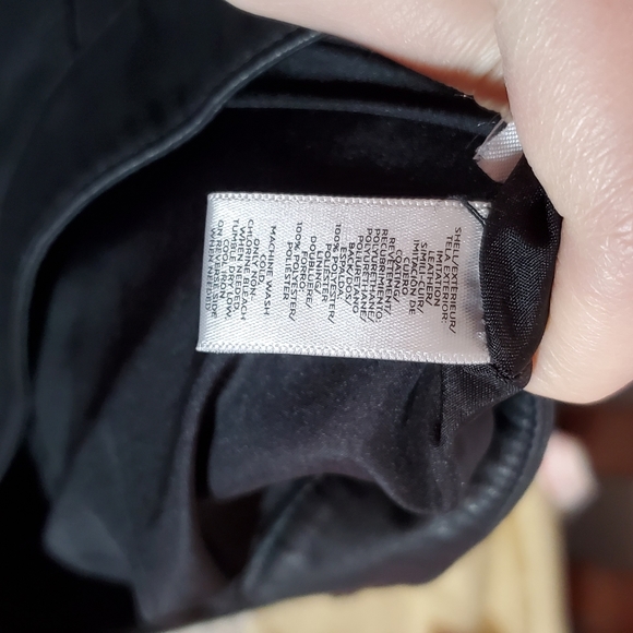 LOFT Ann Taylor Black Faux Leather Shift Skirt - Picture 13 of 13